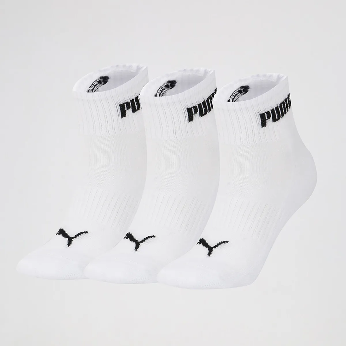 PUMA Cushioned Quarter Socks 3 Pack