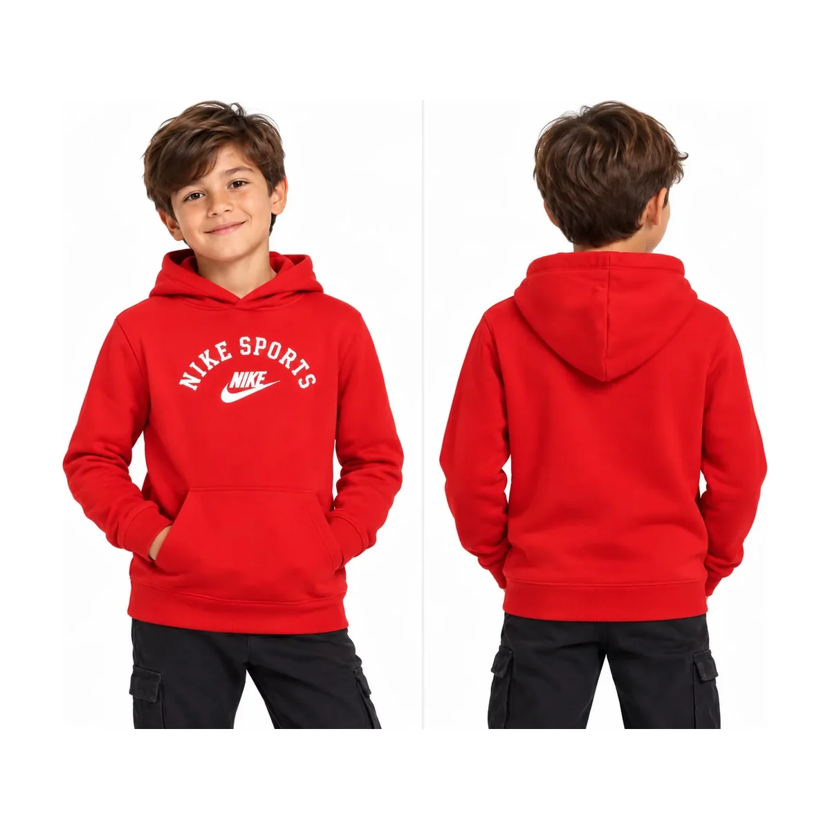 Nike Sports Hoodie Women's Or Youth Medium Red Pullover ...