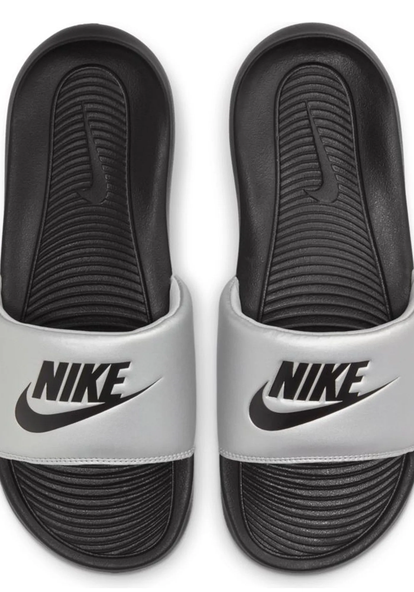 Nike Victori One Slide Black Metallic Silver