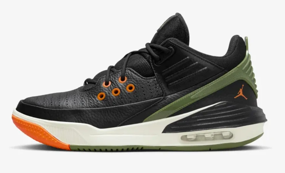 Negro/Naranja/Verde oliva
