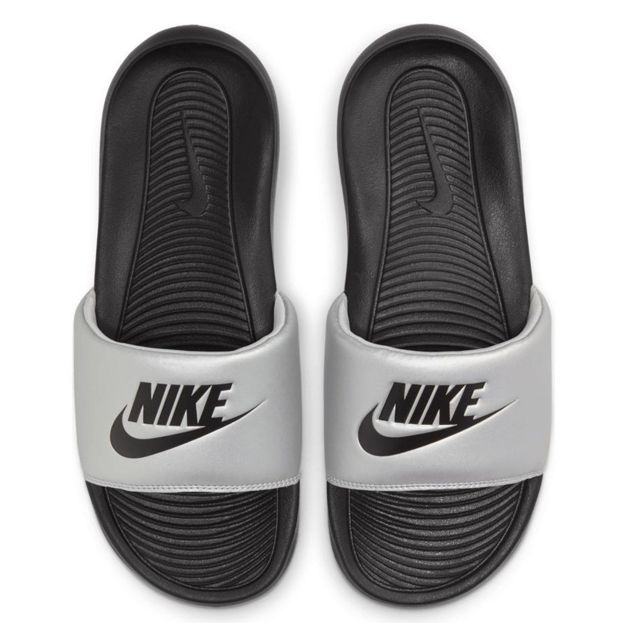 Nike Victori One Slide Black Metallic Silver