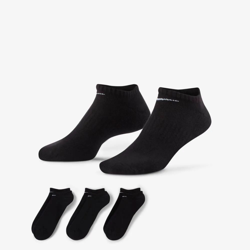 Nike Everyday Cushioned Training No-Show Socks (3 pares)